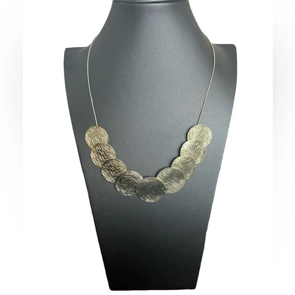 El Erica Lyons Gold Colored Medallion Necklace